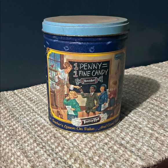Other - Vintage Blue Candy Tin